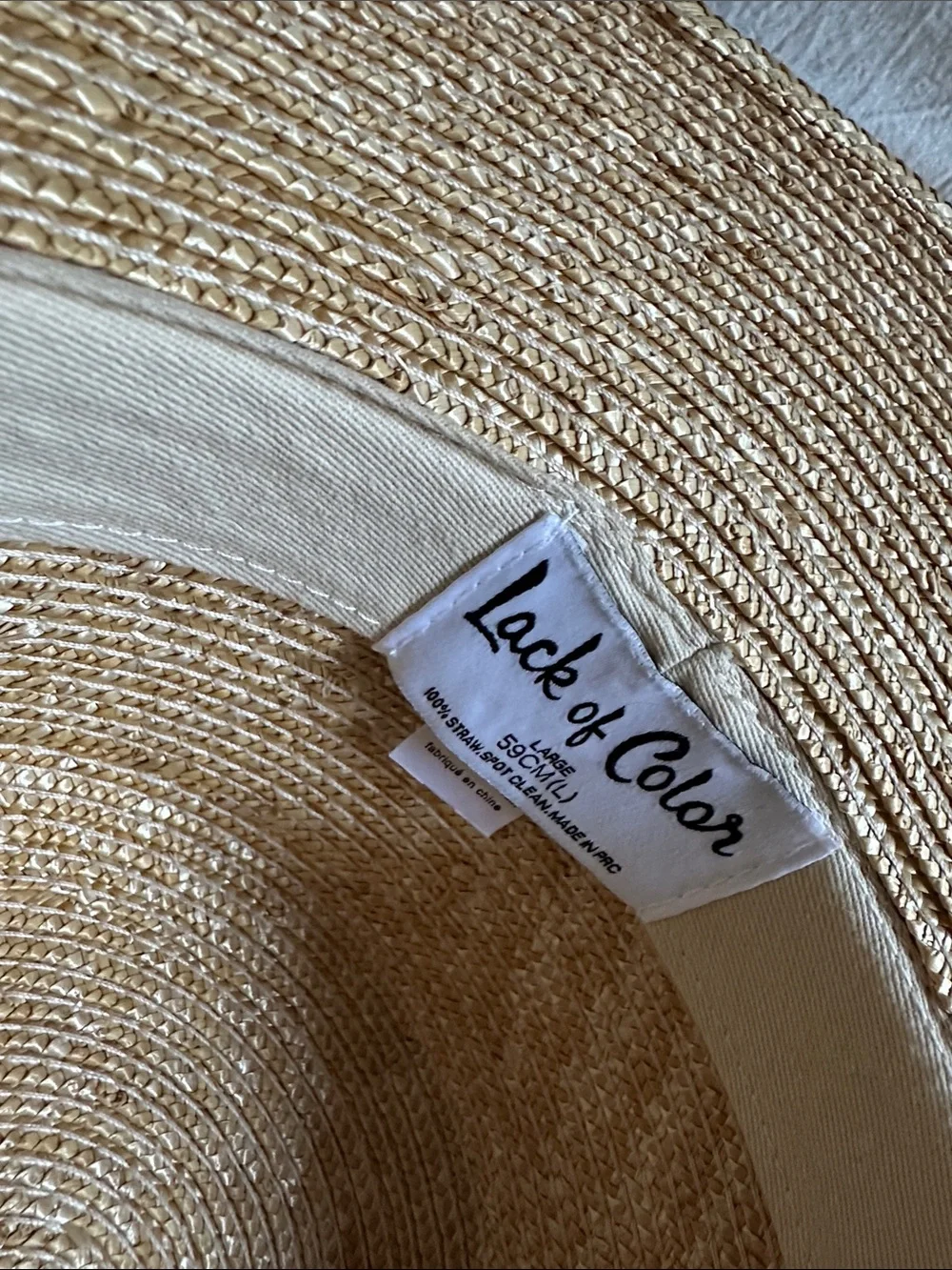 Lack Of Color Straw Boater Hat in Natural Tan